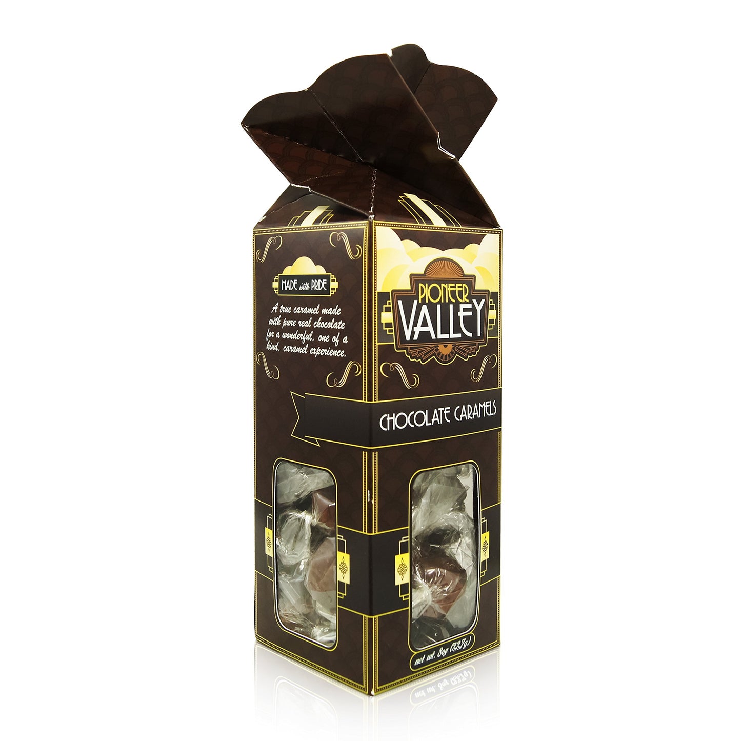 Pioneer Valley Chocolate Caramels 8oz Box (Soft, Premium, Artisanal Caramels)