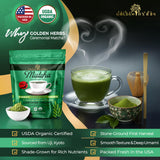 Golden Herbs Matcha Superior Ceremonial Blend Green Tea Powder from Uji, Kyoto, USDA Organic, Gluten-Free Vegan, 100% Pure Unsweetened, No Additivesm
