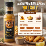 Mr. Spice Organic Honey Mustard Sauce, Salt Free Honey Mustard Dipping Sauce (0 mg/serv), Gluten Free, Low Sodium Sauces for Marinade and Dressing, No