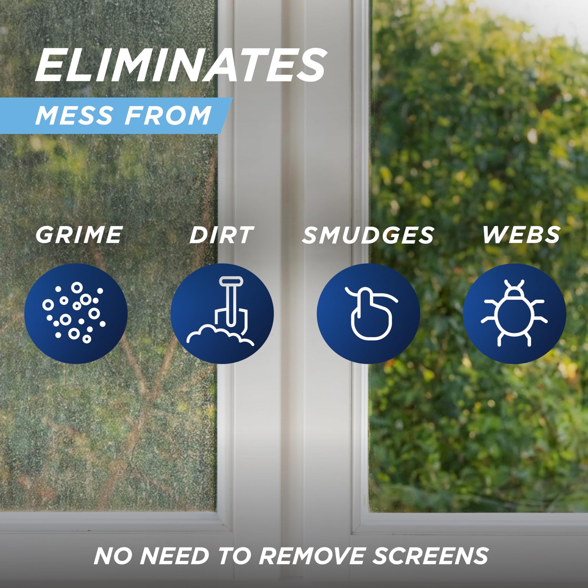 30 SECONDS Outdoor Window & Screen Concentrated Cleaner for Glass, Patio Doors, Fiberglass, Furniture - No Screen Removal Required, Spray & Rinse
