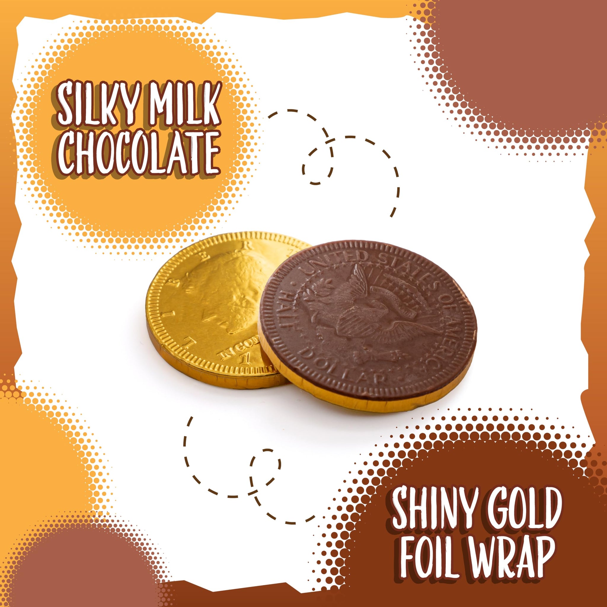 Chocolate Coins | 40 Count Bag | Chocolate Gold Coins | Individually Wrapped Candy for Party Favors, Buffets, Goodie Bags, Holidays, and Celebrations