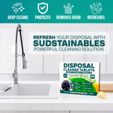 Sudstainables Garbage Disposal Cleaner Tablets 24-Pack - Sink Cleaner and Deodorizer, Disposal Cleaner and Deodorizer, Garbage Disposal Cleaner