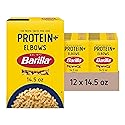 Barilla Protein+ (Plus) Elbows Pasta, 14.5 Ounce (Pack of 12) - plant based - Made from Lentils, Chickpeas & Peas - Non-GMO, Kosher Certified