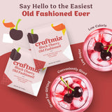 Craftmix Black Cherry Old Fashioned Cocktail & Mocktail Drink Mixer, Skinny Mixes - Water Flavoring Packets Made With Real Fruit - Vegan, Low-Carb