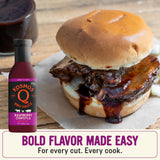 Kosmos Q Raspberry Chipotle BBQ Sauce, Sweet & Spicy BBQ Sauce with Real Raspberries & Chipotle Peppers, Bold Barbecue Sauce for Pork, Chicken