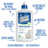 Quick Shine Spray Mop Kit with 3 Reusable Mop Pads & 1 Safer Choice Multi-Surface Floor Cleaner 16oz | Quick & Easy Cleaning | No Batteries Required |