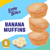 Little Bites Banana Muffins, 5 individual packs, (1.5 oz each), Made with Real Banana Mini Muffins, 7.5 oz Multipack