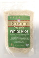 Kazana Long Grain White Rice, 100% USDA Organic, 16oz (453g) (1 pack)