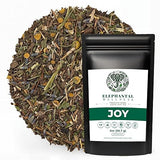 Elephantal Wellness Premium Joy Herbal Tea | Mood & Emotional Balance Support with St. John’s Wort, Kava, Ginkgo & Lavender | Handmade, Non-GMO