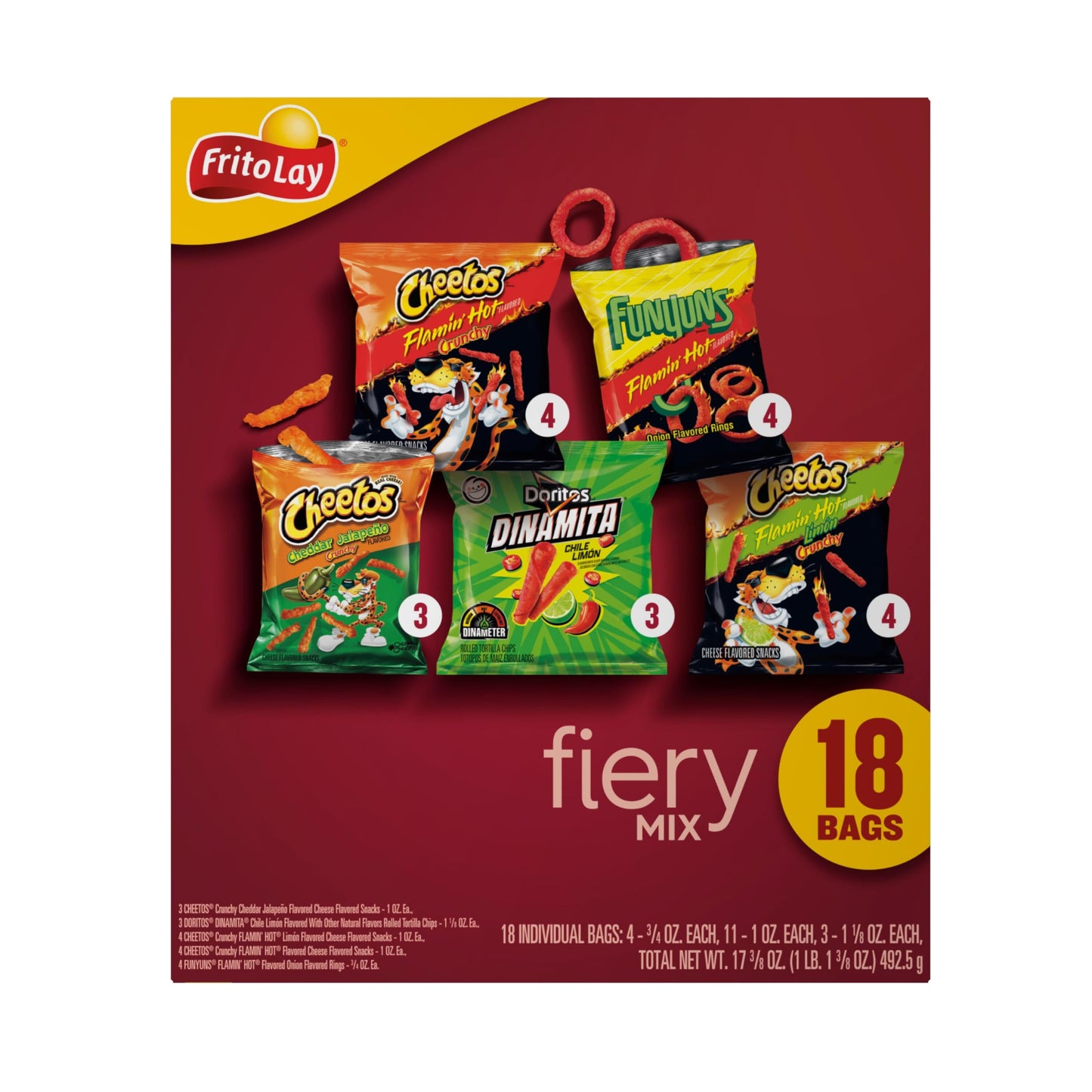 Frito-Lay Fiery Mix Variety Pack (18 Count)