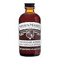 Nielsen-Massey No Sugar Added Pure Vanilla Extract for Baking and Cooking, 4 Ounce Bottle