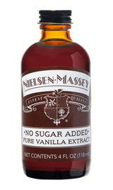 Nielsen-Massey No Sugar Added Pure Vanilla Extract for Baking and Cooking, 4 Ounce Bottle