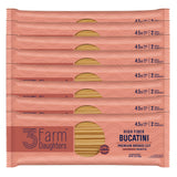Three Farm Daughters High Fiber Pasta Bucatini Pack, Irresistible, Low GI, Non GMO Bucatini Pasta Noodles, Low Net Carb, Made in the USA from Just 2