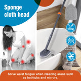CLEANHOME Tub Tile Scrubber Brush with 3 Different Function Cleaning Pads and 56" Extendable Long Handle-No Scratch for Cleaning Bathroom Kitchen