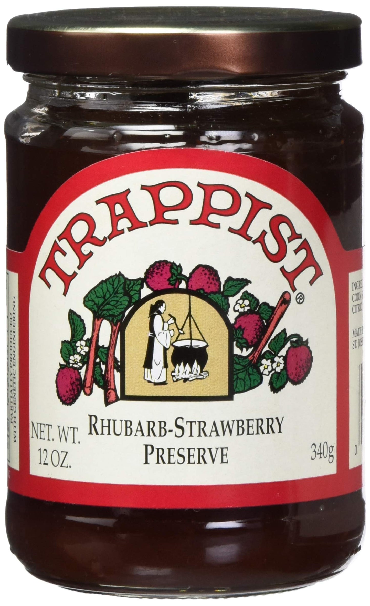 Trappist Preserve Rhubarb-Strawberry, 12 oz