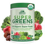Country Farms Super Greens Natural Flavor, 50 Organic Super Foods, USDA Organic Drink Mix, Fruits, Vegetables, Super Greens, Mushrooms & Probiotics
