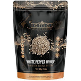 5Senses Malabar Whole White Pepper | Pimienta Blanca | Lullaby Whispers | 100% Natural, Non-GMO, Fairtrade Whole Spices, Gourmet Spice, Kosher