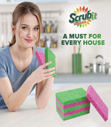 Cleaning Scrub Sponge by SCRUBIT - Kitchen Dish Sponges for Dishes, Pots Pans & More - 24 Pack - Colors May Vary-