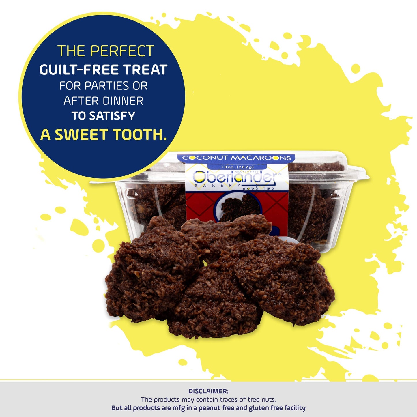 Oberlander Gluten Free Chocolate Coconut Macaroons | Tasty Sweet Cake Cookie Contains No Gluten, Soy, Dairy, Lactose, Starch or Trans Fat | Certified