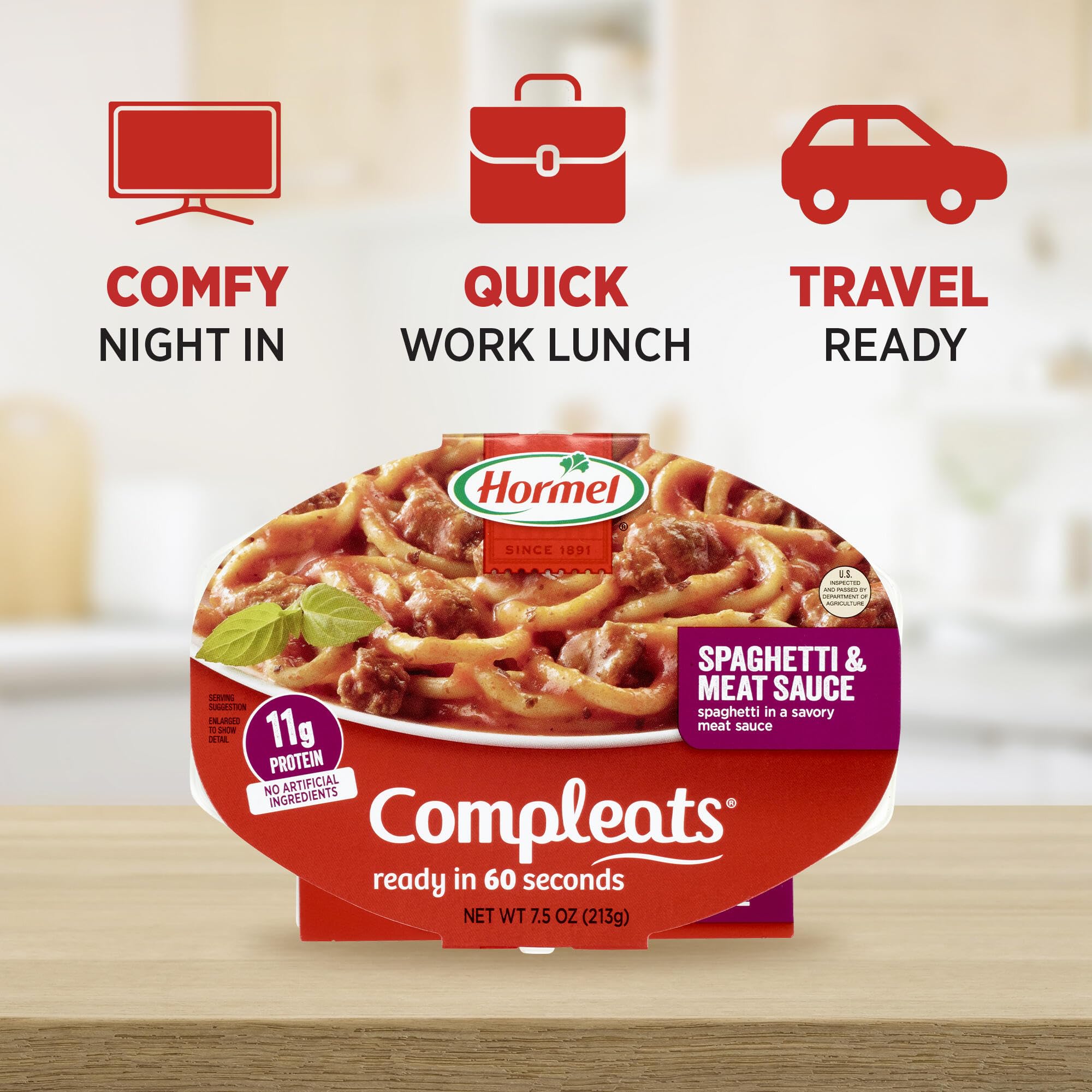 Hormel Compleats Spaghetti & Meat Sauce, 7.5 Oz