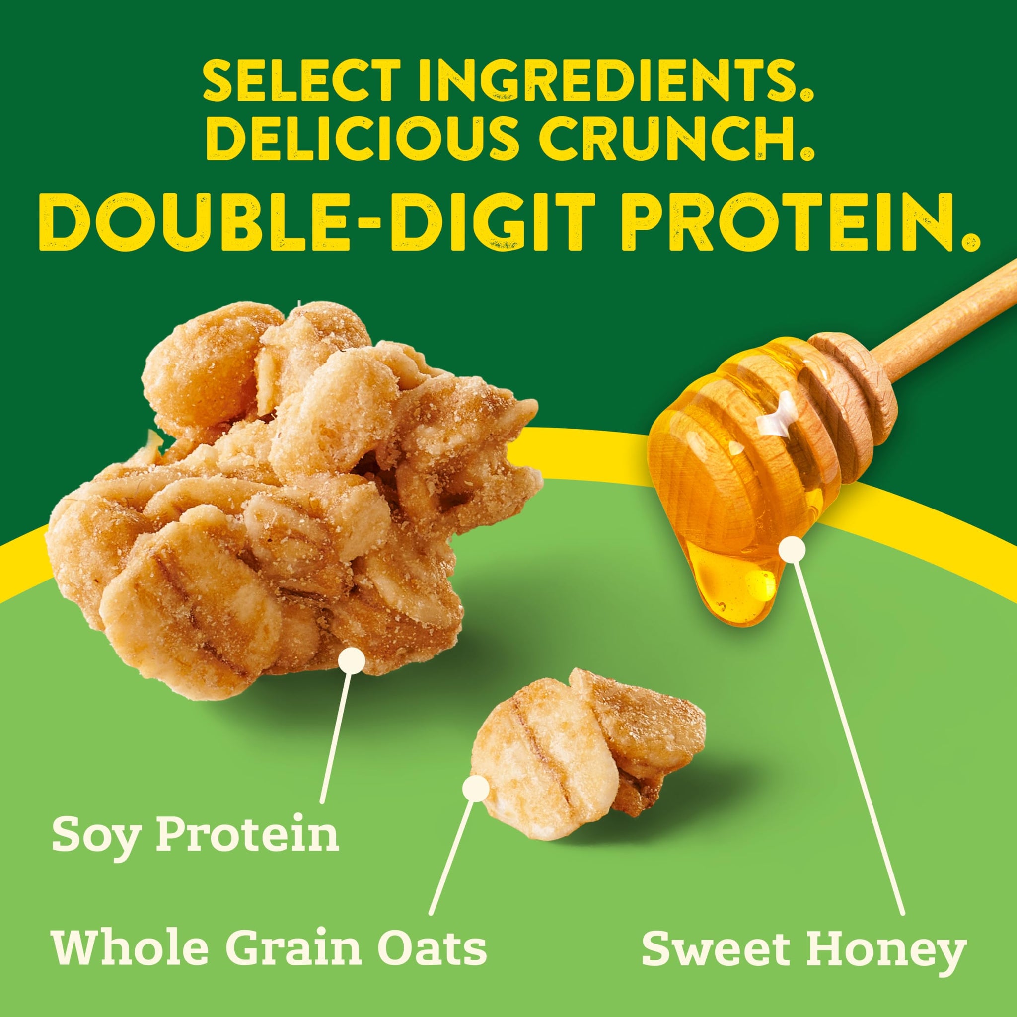 Nature Valley Protein Granola, Oats and Honey, Resealable Tub, 22.5 oz