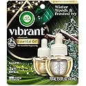 Air Wick Vibrant Plug in Scented Oil Refill, 2ct, Winter Woods & Frosted Ivy, Air Freshener, Essential Oils