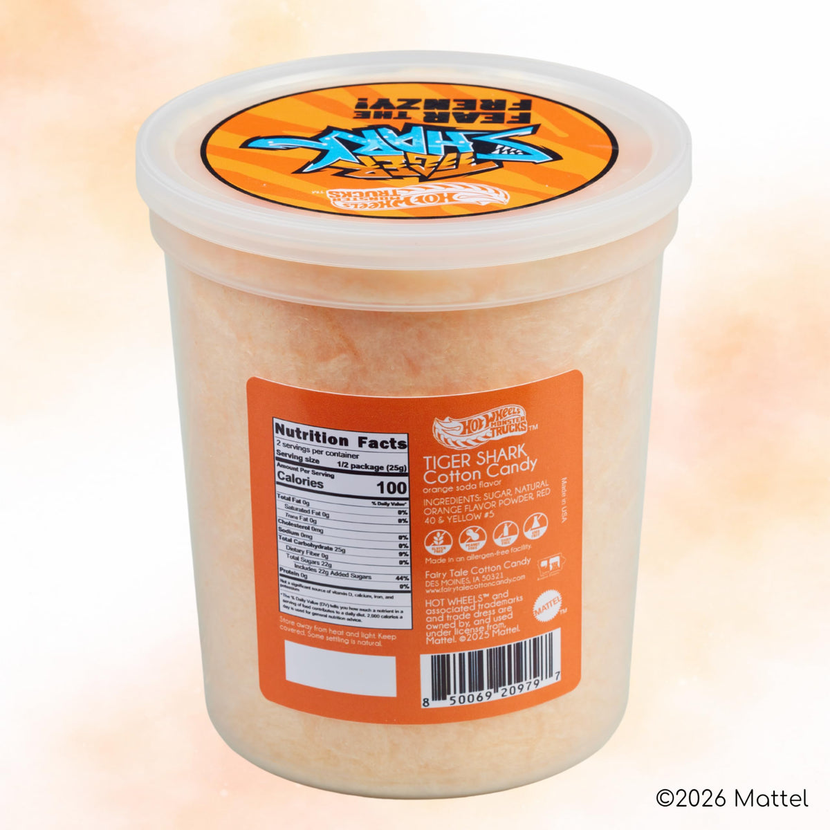 HOT WHEELS MONSTER TRUCKS™ TIGER SHARK COTTON CANDY 1.75 oz (Pack of 1)