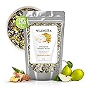 Nelson's Tea Bourbon Ginger Pear - Cut & Sifted Ginger Loose Leaf Tea with Dried Elderflower, Cornflower and Pears (2 oz)