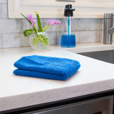 Unger 12” x 12” All-Purpose Microfiber Cloths, 4 Pack, Wet and Dry Cleaning Towels for Kitchen, Furniture, Appliances, Electronics and Glass, Reusable