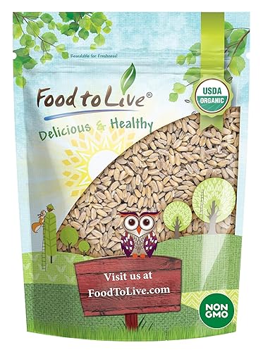 Food to Live Organic Spelt Berries, 3 Pounds - Non-GMO, Whole Grain, Non-Irradiated, Vegan Superfood, Bulk, Product of the USA