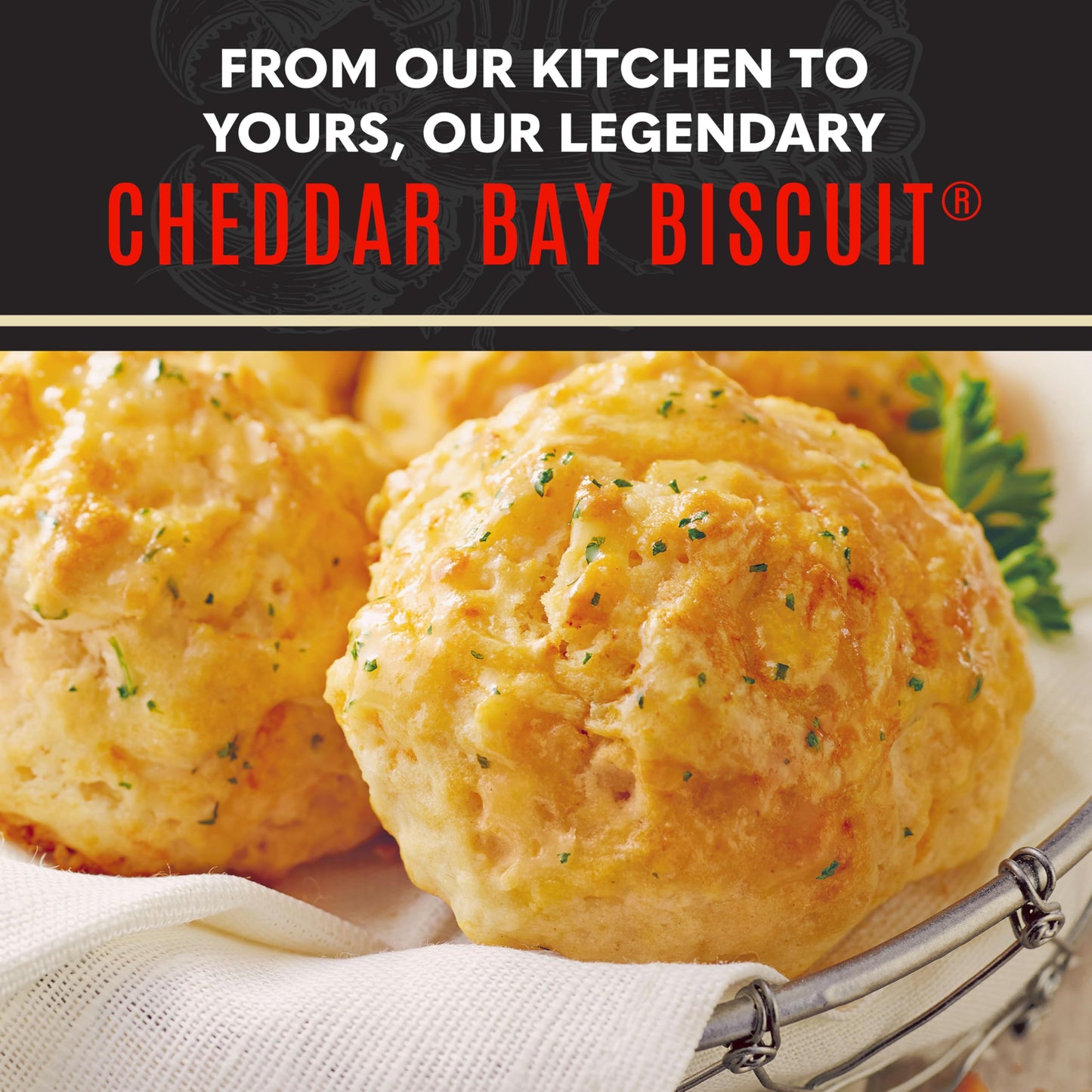 Red Lobster Cheddar Bay Biscuit Mix, Garlic Herb Seasoning Included, Cheddar Biscuit Mix, 11.36 Oz Box