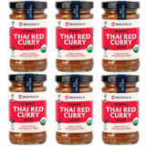 Mekhala Organic Thai Red Curry Paste. VEGAN. GLUTEN-FREE. NO ADDED SUGAR. Versatile. HOT (6x3.53oz)