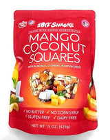 180 Snacks, Mango Coconut Squared, with Almonds, Cashews, Pumpkin Seeds