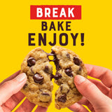 Nestle Toll House Chocolate Chip Cookie Dough with 100% Real Chocolate Chips - 2 Dozen Ready To Bake Just Like Homemade Chocolate Chip Cookies 16.5 Oz