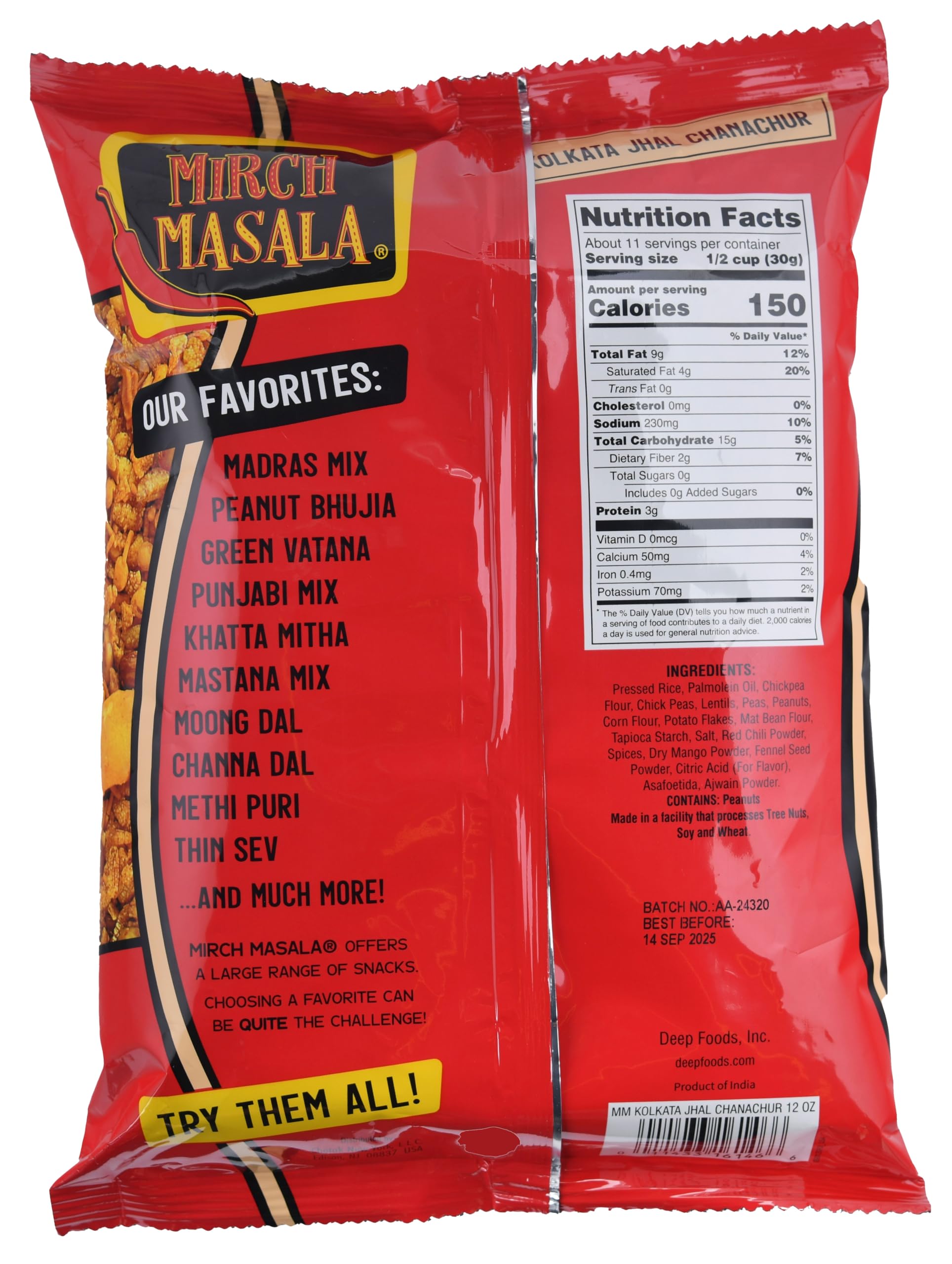 Kolkata Jhal ChanaChur 12Oz