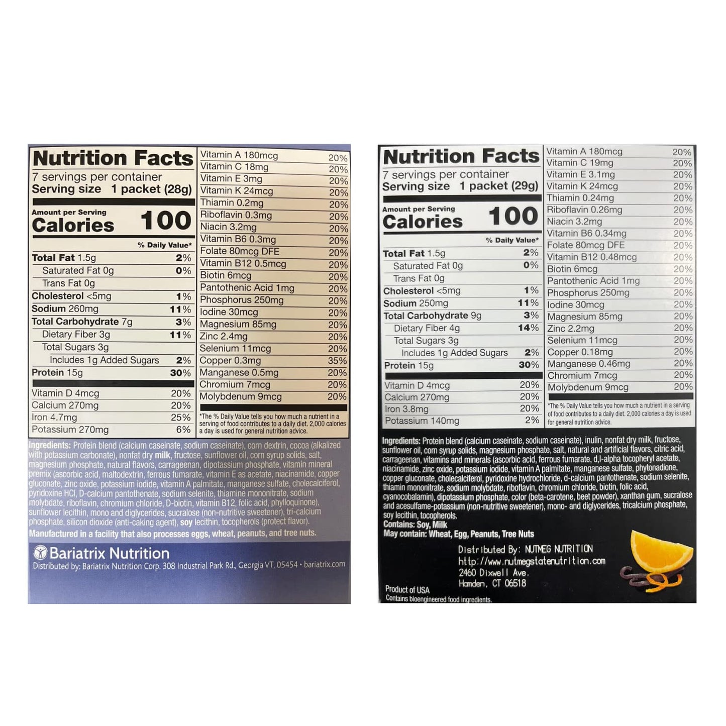 PROTIFIT - High Protein Chocolate & Orange Creamsicle Pudding & Shake Mix 2 Pack, 15g Protein, Low Calorie, Low Fat, Low Carb, Aspartame Free, Idea