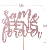 25pcs Bachelor Party Cake Decorations-Same Forever Cake Topper- Hen Party cake Decorations Bridal Shower Supplies (Rose gold)