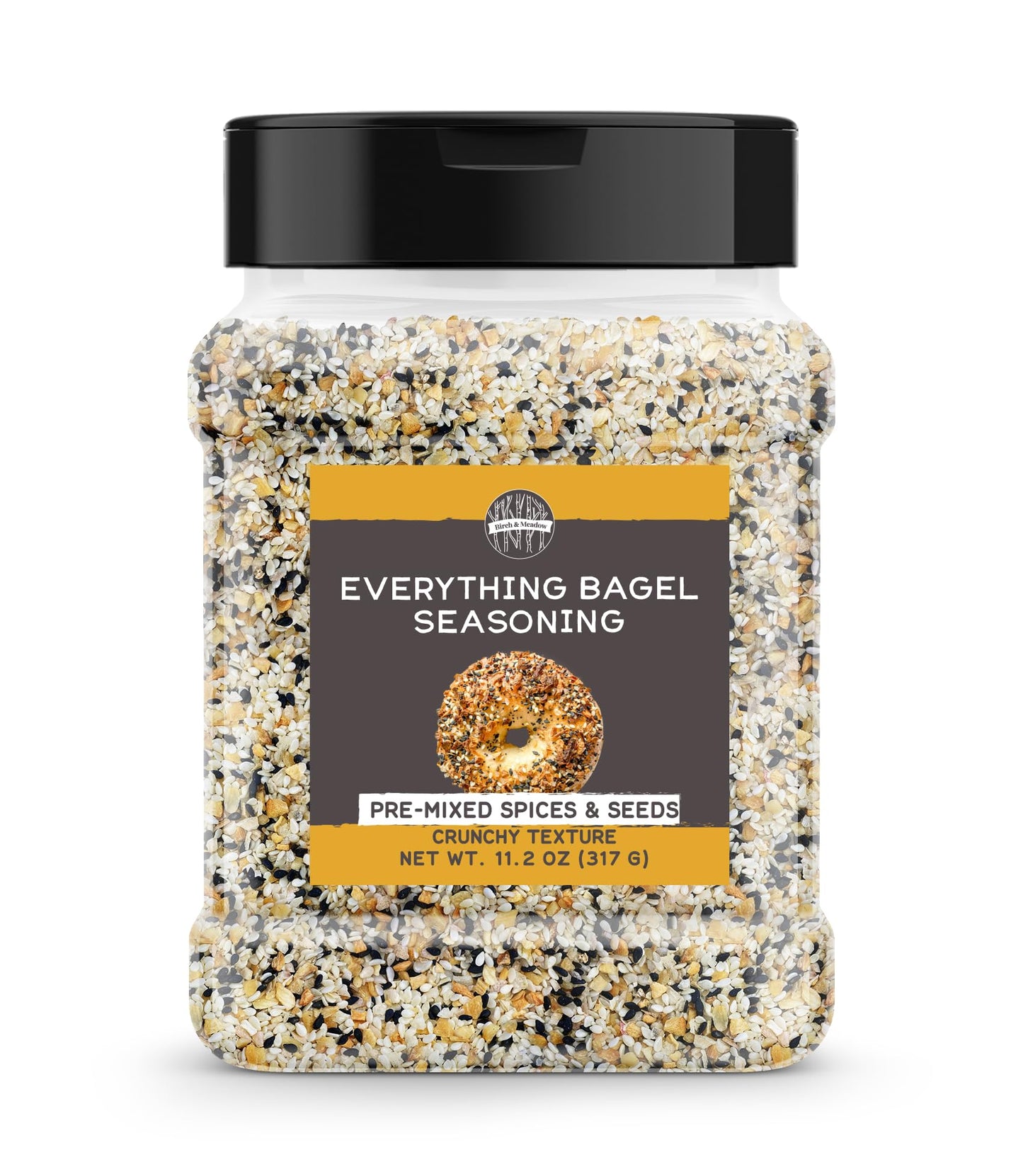 Birch & Meadow Everything Bagel Seasoning, 11.2 oz, Pre-Mixed Spices & Seeds, Crunchy Texture