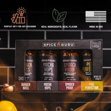 Spice Guru Grill Seasoning Gift Set - 4 Flavor BBQ Seasonings and Rubs - Christmas Gifts for Men Who Cook - BBQ Rub Gift Set - Christmas Grilling