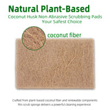 SARJOLINA 24 Pack Plant-Based Fiber Scrub Dish Sponge: Coconut Husk Non Abrasive Scrubbing Pads - Multipurpose Scrub Pads for Dishes - Non Scratch