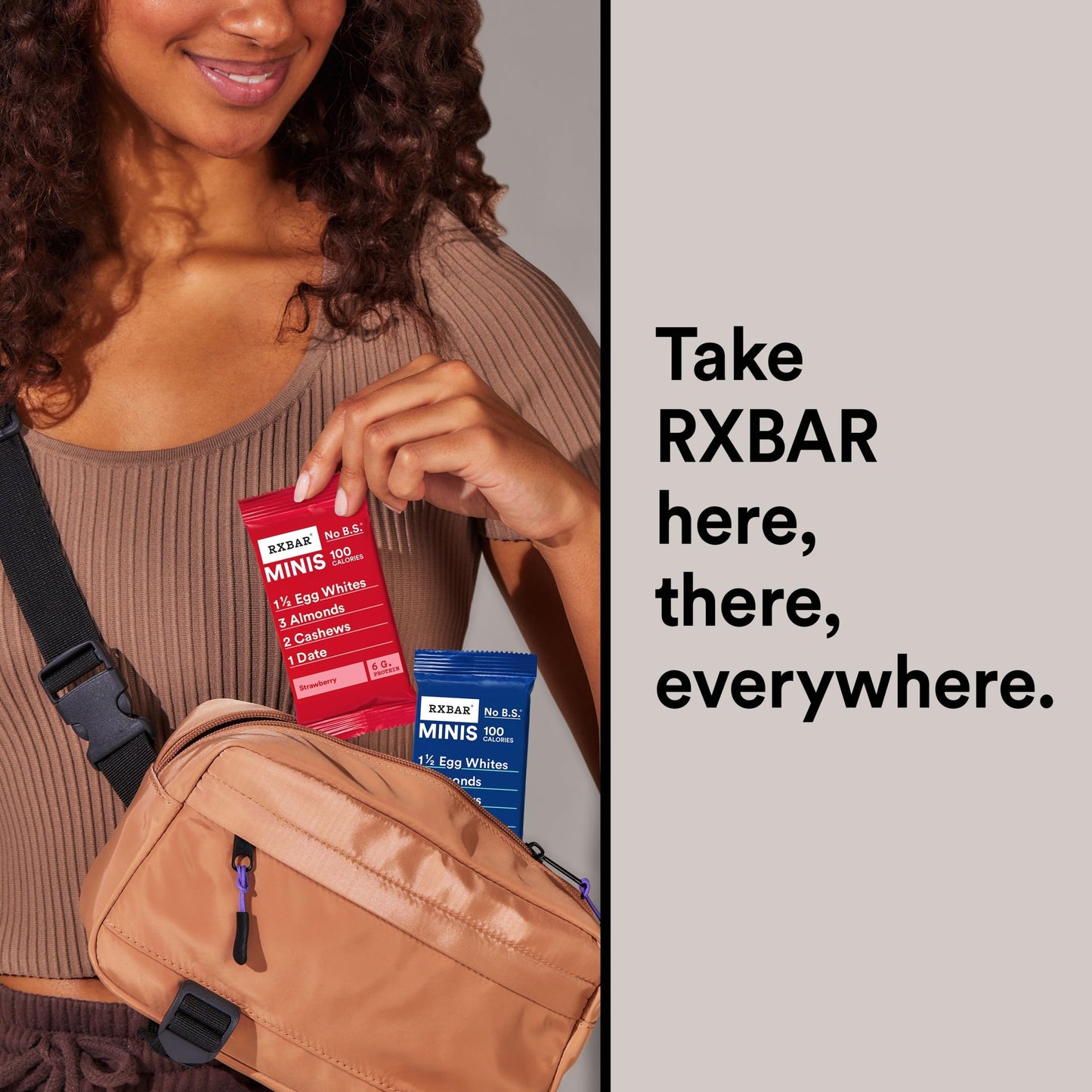 RXBAR Minis Protein Bars, Protein Snack Bars, Variety Pack, 7.3oz Box (8 Bars)