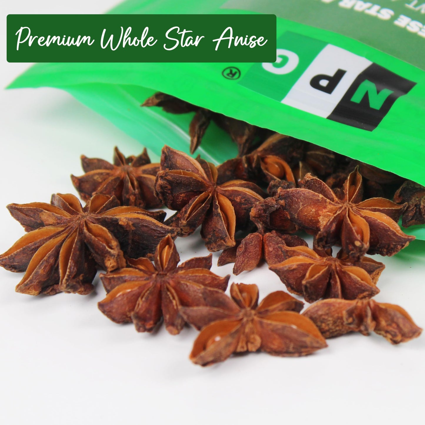 NPG Whole Star Anise Pods 4 Ounce, 100% Natural Whole Chinese Anise Star Pods Sun Dried Spice, Anis Estrella/Badian Khatai/Illicium Verum, Widely Used