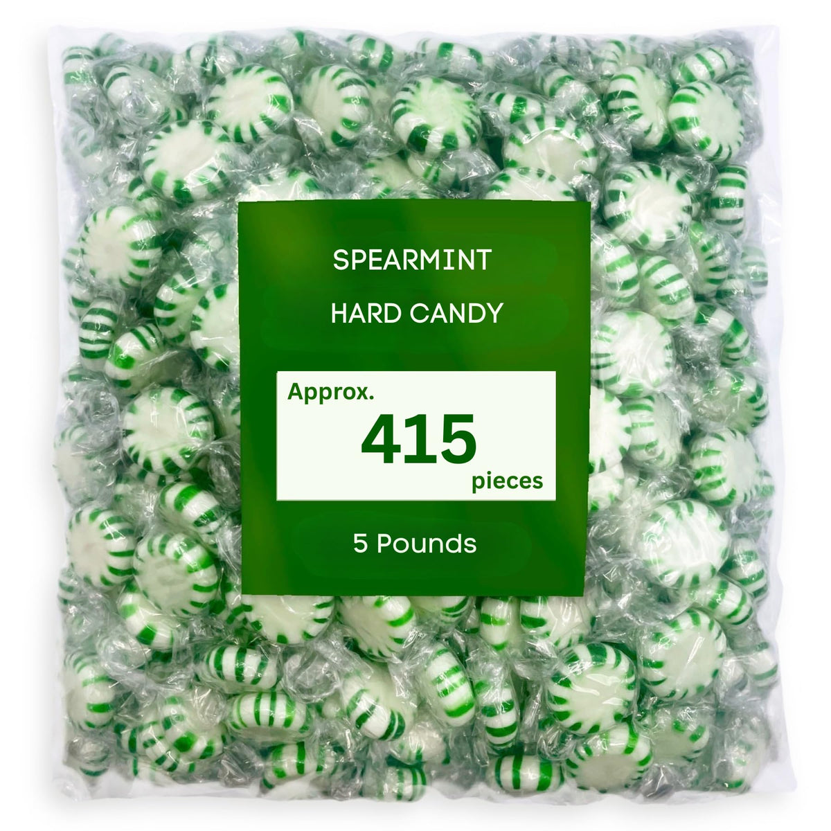 Starlight Spearmint Hard Candy Mints - 5 lb (Approx. 425 pieces)
