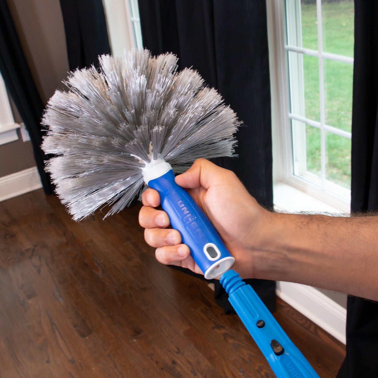 Unger Cobweb & Corner Duster - Dusters for Cleaning, Compatible with Telescopic Poles, Dusting Tools, Great for Ceilings, Moldings, HVAC & Floor