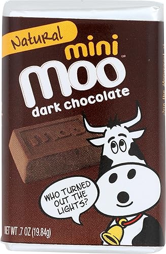 Moo Chocolate Mini Dark Chocolate Bar, 0.7 OZ