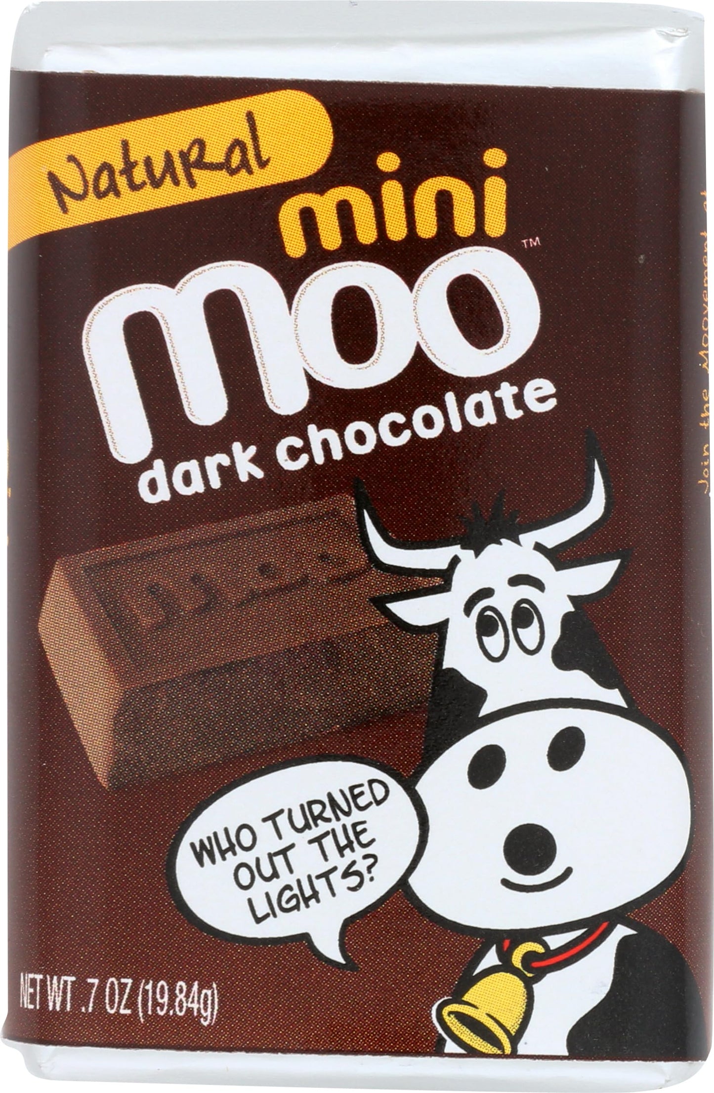 Moo Chocolate Mini Dark Chocolate Bar, 0.7 OZ
