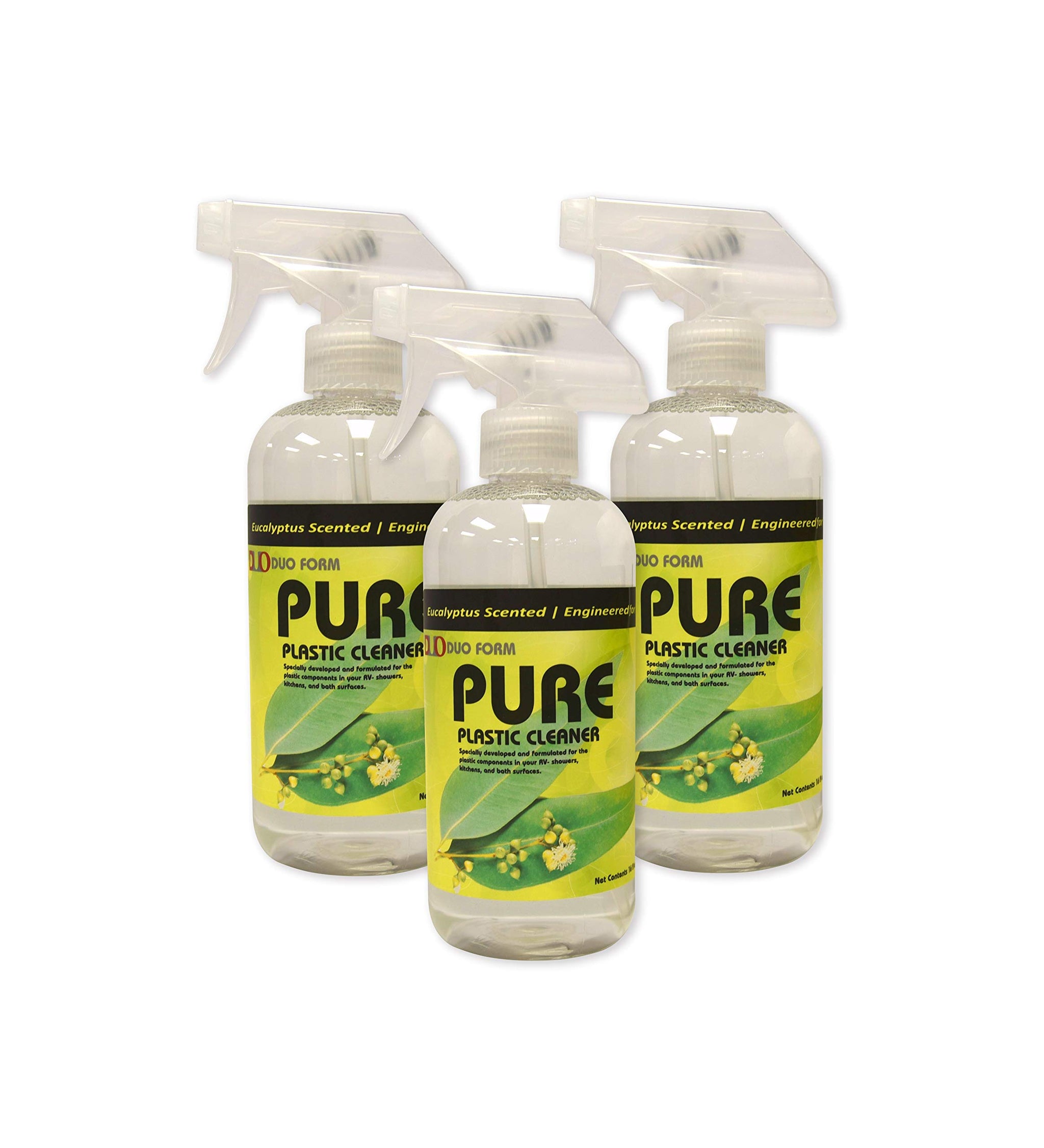 Duo Pure Plastic Cleaner: Bath and Kitchen Plastic Cleaner- 3 Pack