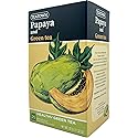 Premium Caffeinated Ceylon Papaya Green Tea Bags: 25 Count Individually Wrapped Teabags All-Natural Exotic Fruit Essence & Aroma Hot or Iced Tea Brew