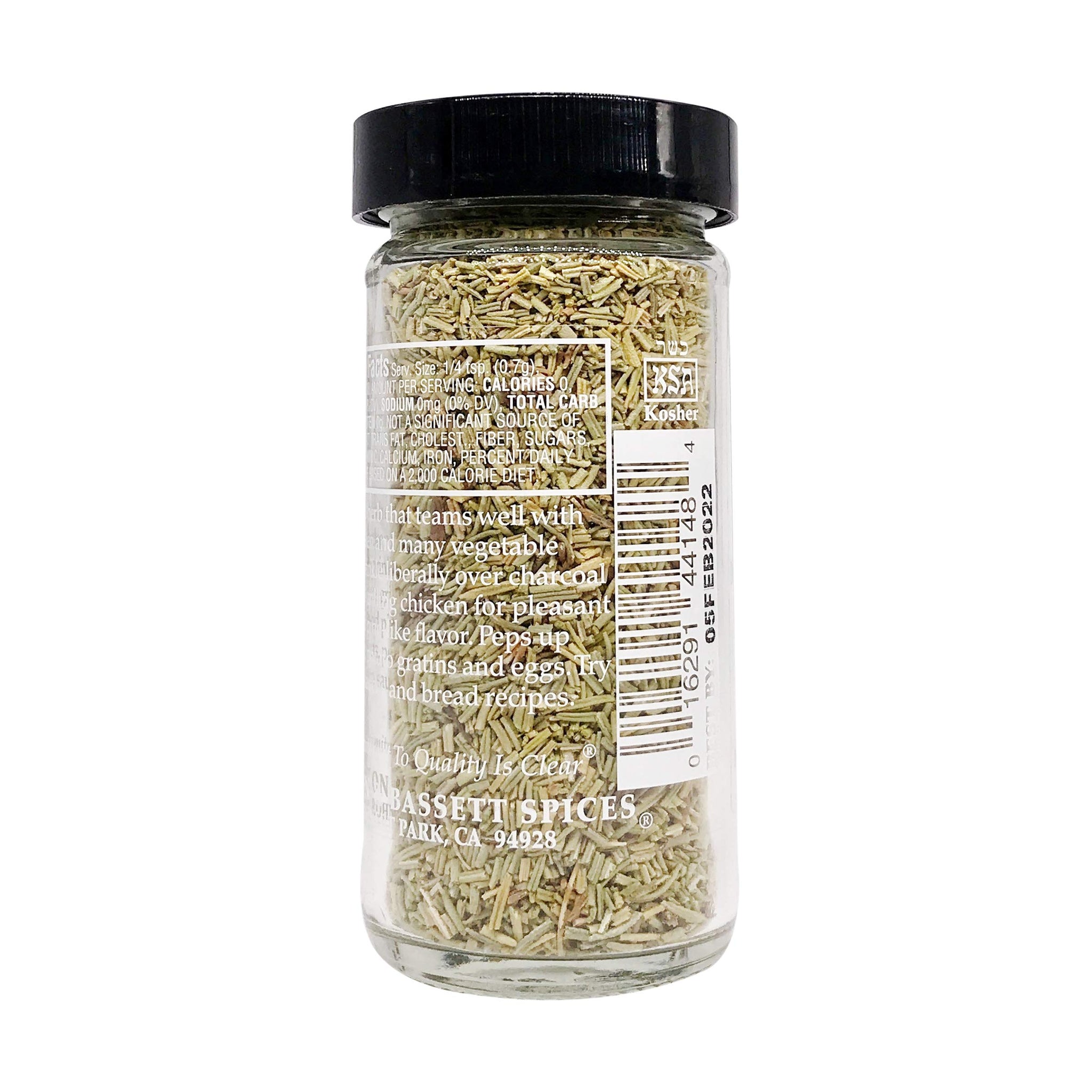 Morton & Bassett Rosemary, 1 oz - Non-GMO, Salt-Free, Fragrant Herb for Roasts, Sauces & Mediterranean Recipes