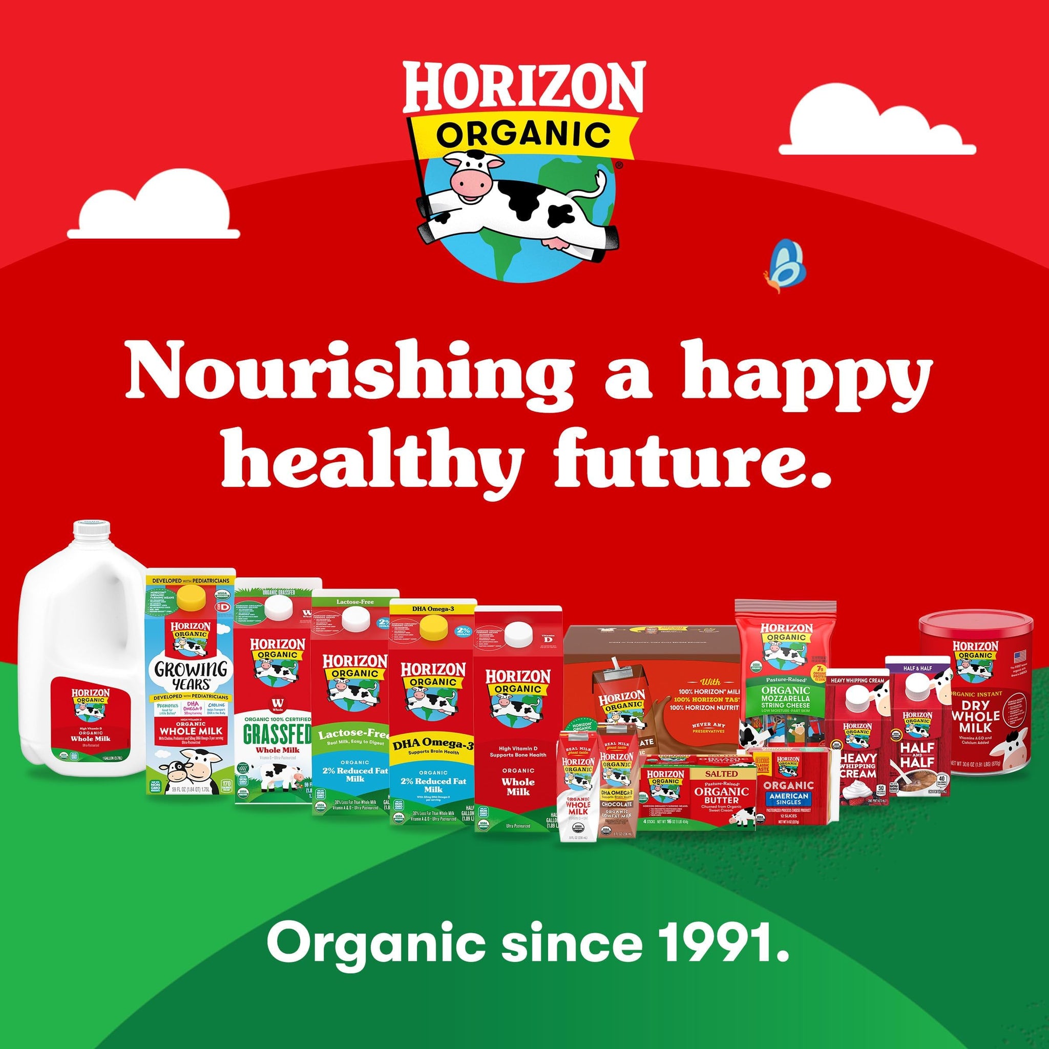 Horizon Organic Instant Dry Whole Milk Powder, 30.6 oz, USDA Organic, Non-GMO, Shelf Stable, Great for Baking, Cooking, Beverages, Emergency Storage, Pantry Essential